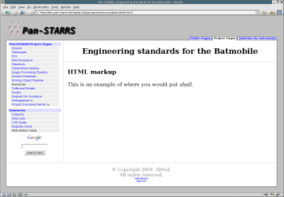 batmobile page in browser
